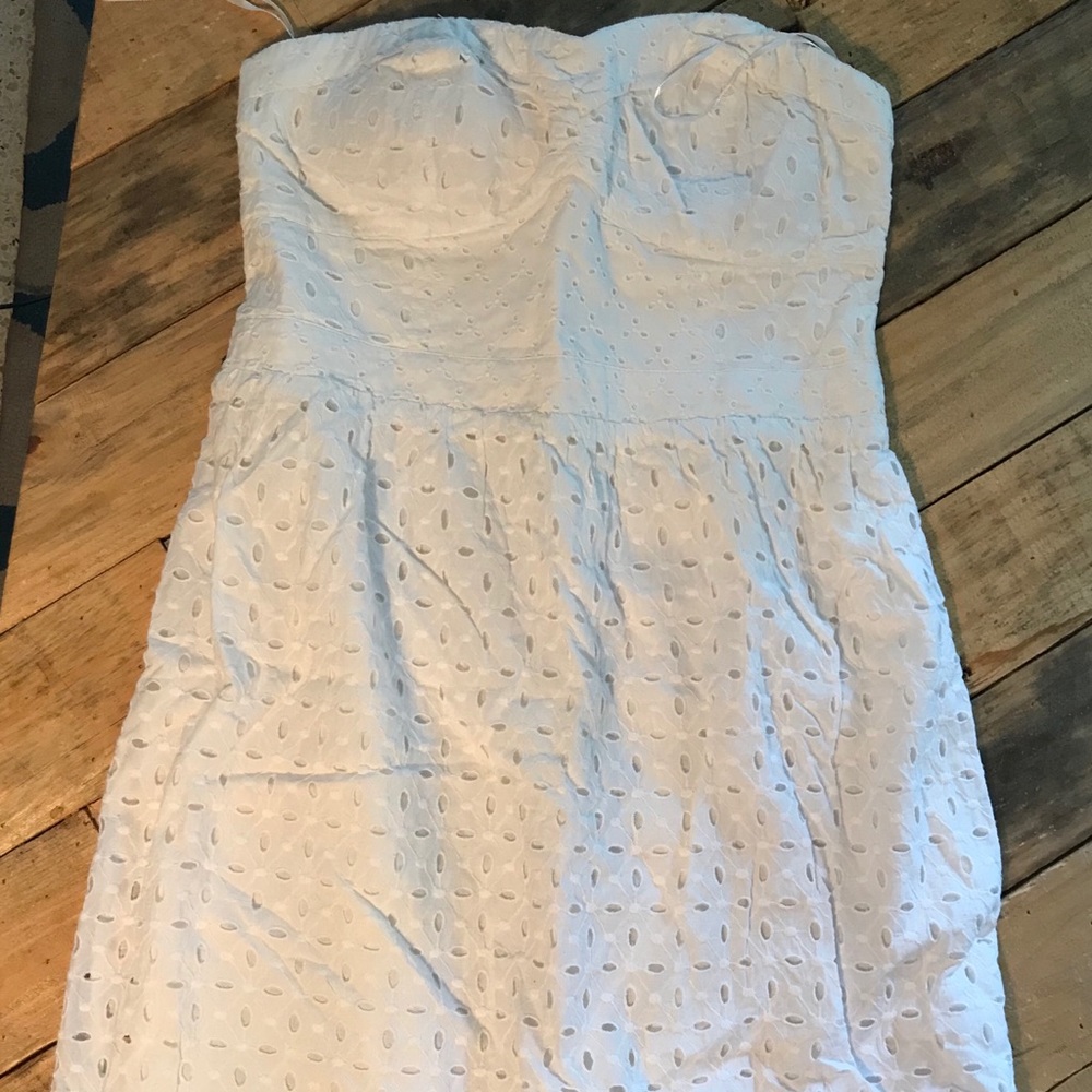 White country strapless dress